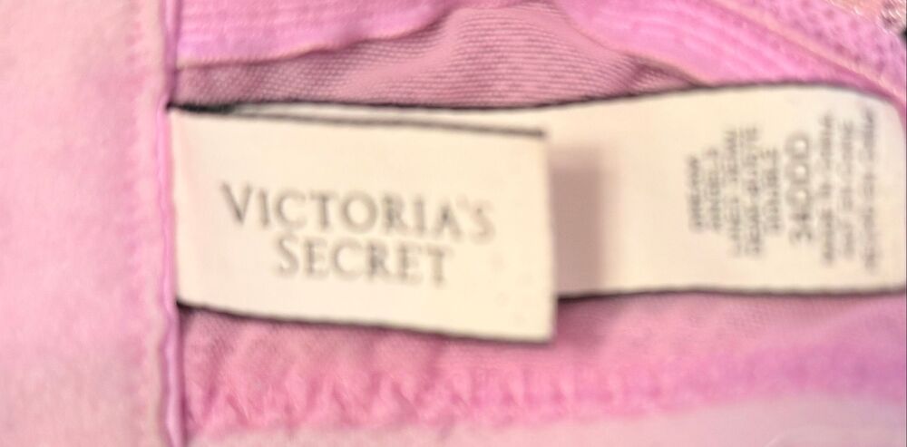 Victoria's Secret Dream Angels Lined Demi Bra 34DDD Pink Floral Lace Sexy Push-U - Picture 9 of 11